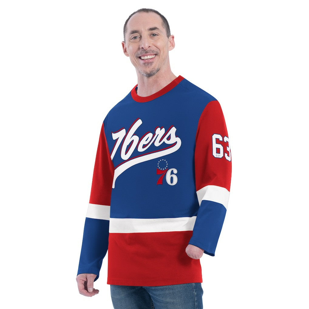 Philadelphia 76ers G-III Sports by Carl Banks Adaptive Rugby Long Sleeve Top Royal - NBA