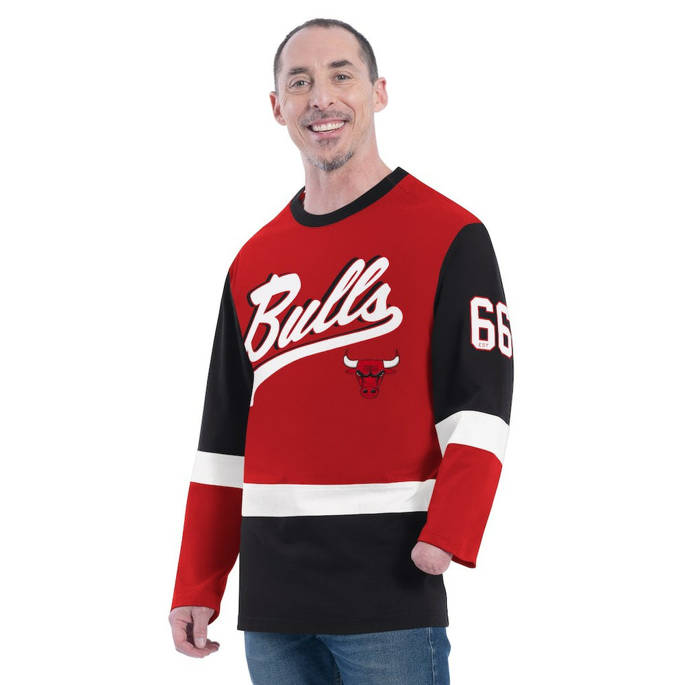Chicago Bulls G-III Sports by Carl Banks Adaptive Rugby Long Sleeve Top Red - NBA
