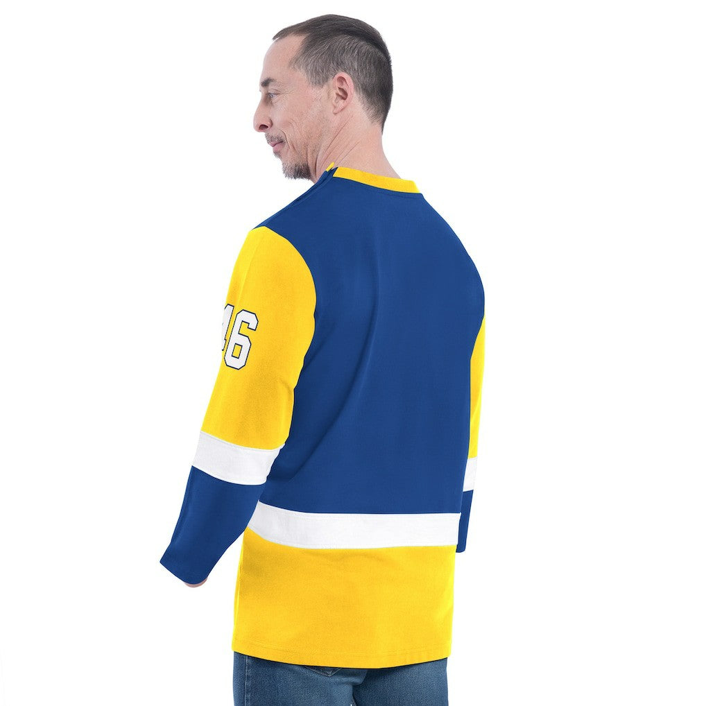 Golden State Warriors G-III Sports by Carl Banks Adaptive Rugby Long Sleeve Top Royal - NBA