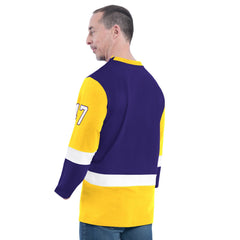Los Angeles Lakers G-III Sports by Carl Banks Adaptive Rugby Long Sleeve Top Purple - NBA