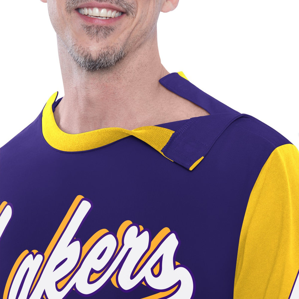 Los Angeles Lakers G-III Sports by Carl Banks Adaptive Rugby Long Sleeve Top Purple - NBA