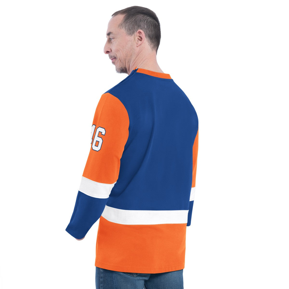 New York Knicks G-III Sports by Carl Banks Adaptive Rugby Long Sleeve Top Blue - NBA