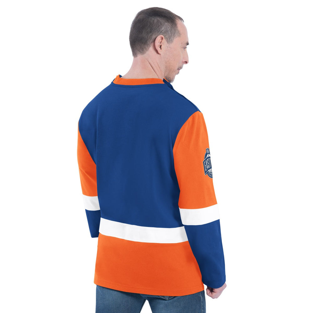 New York Knicks G-III Sports by Carl Banks Adaptive Rugby Long Sleeve Top Blue - NBA