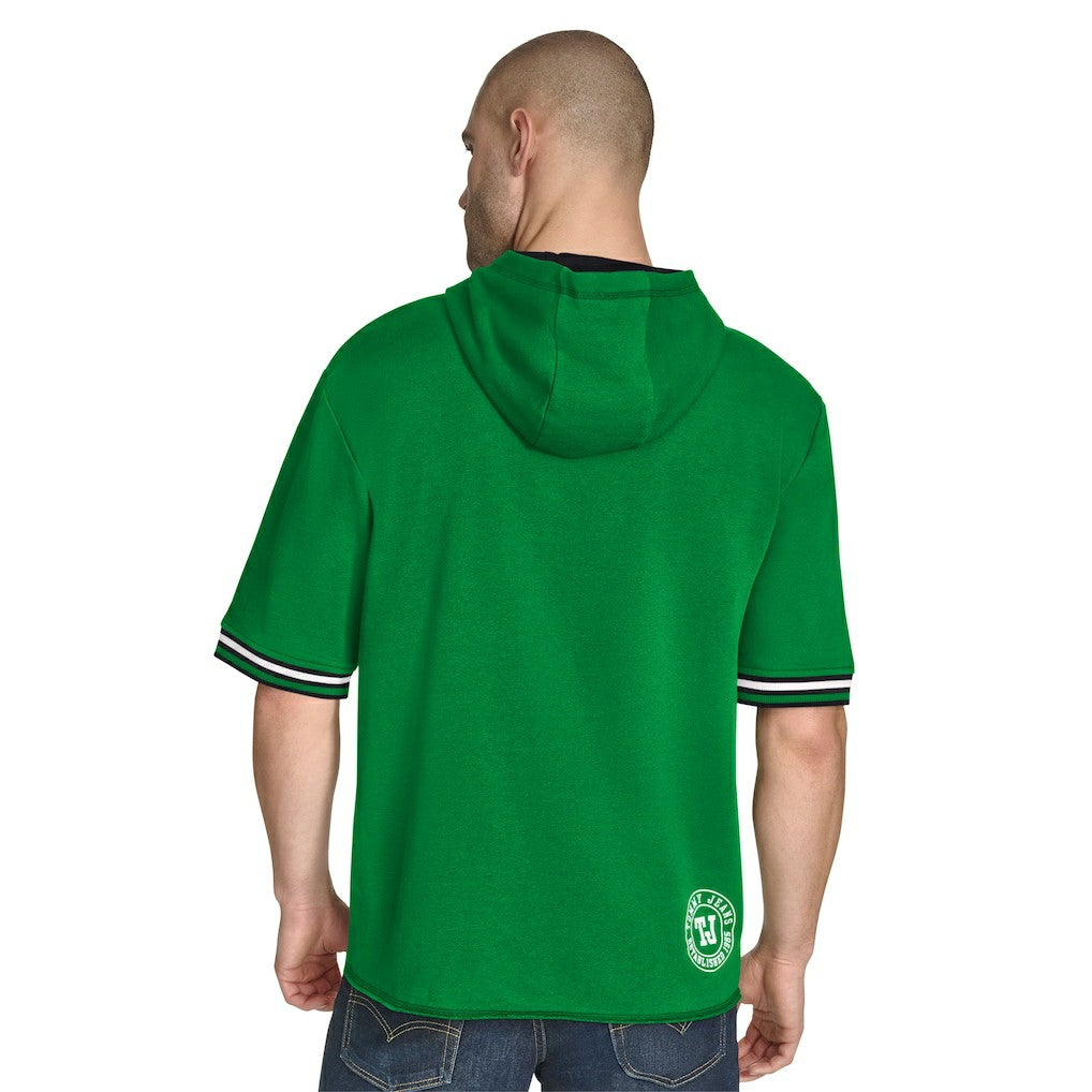 Boston Celtics Tommy Jeans Paul French Terry Short Sleeve Pullover Hoodie Kelly Green - NBA