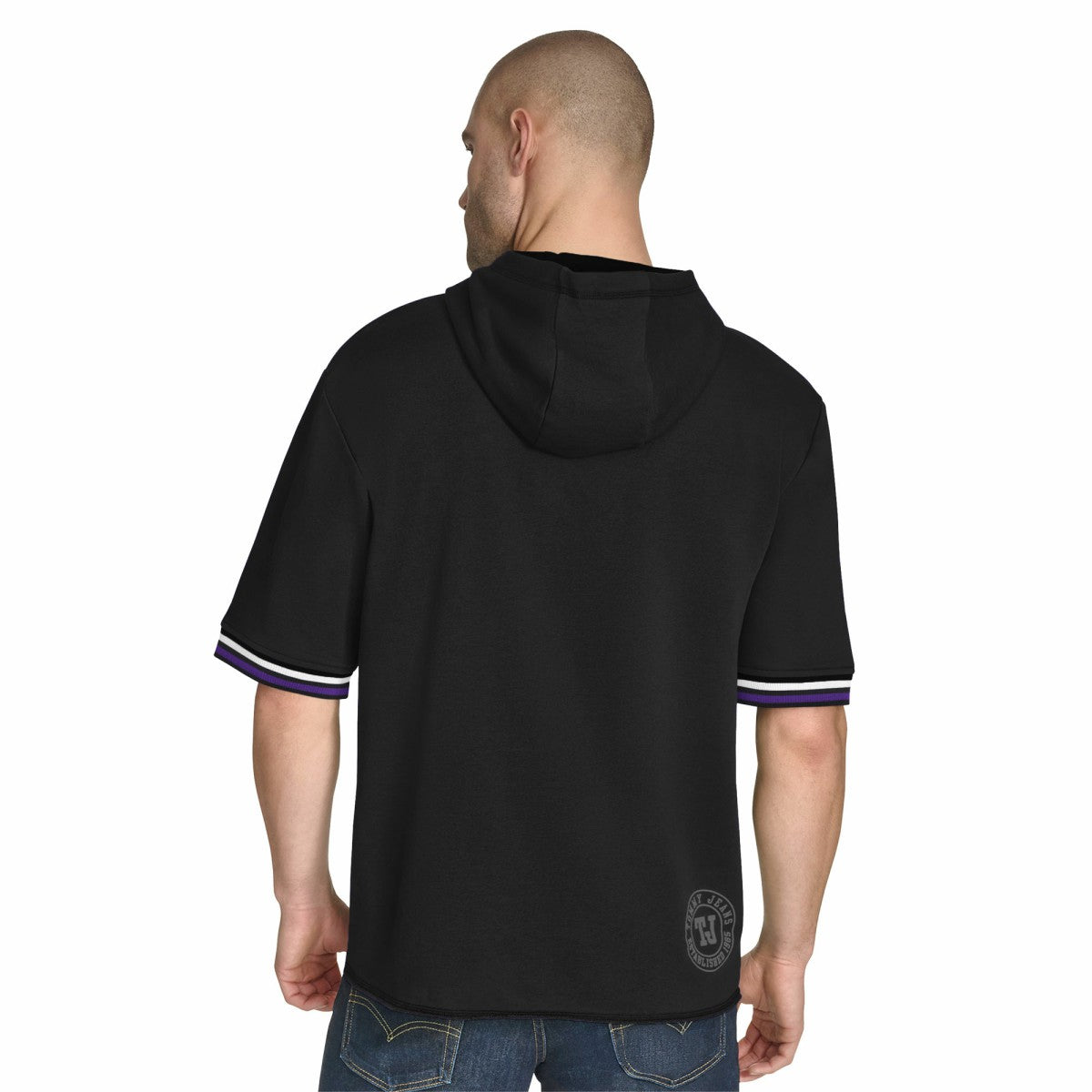 Sacramento Kings Tommy Jeans Paul French Terry Short Sleeve Pullover Hoodie Black - NBA