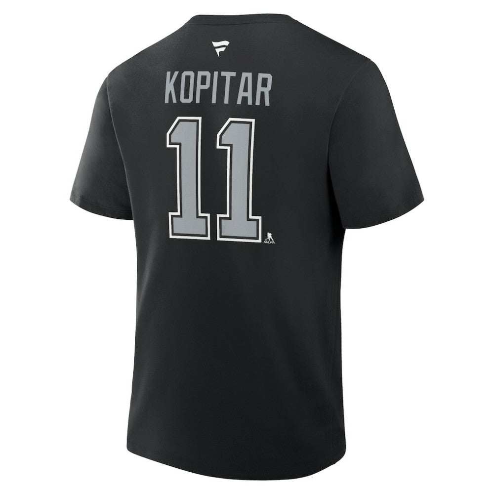 Anze Kopitar Los Angeles Kings Fanatics Authentic Stack Name & Number T-Shirt - Black - NHL