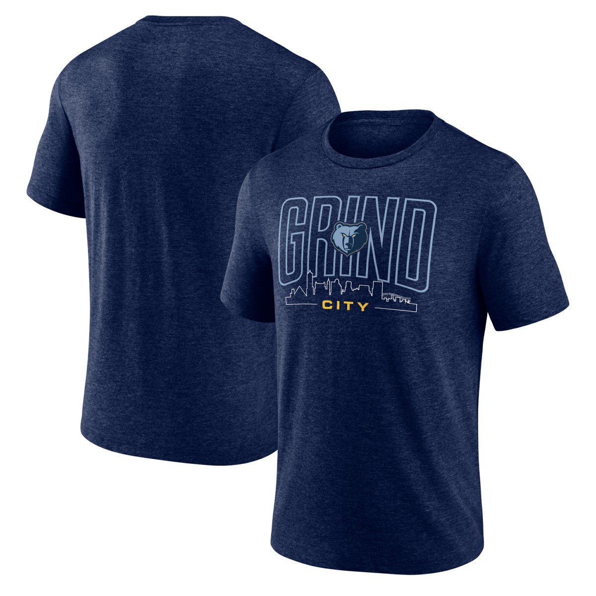 Memphis Grizzlies Huddle Tri-Blend T-Shirt Navy - NBA