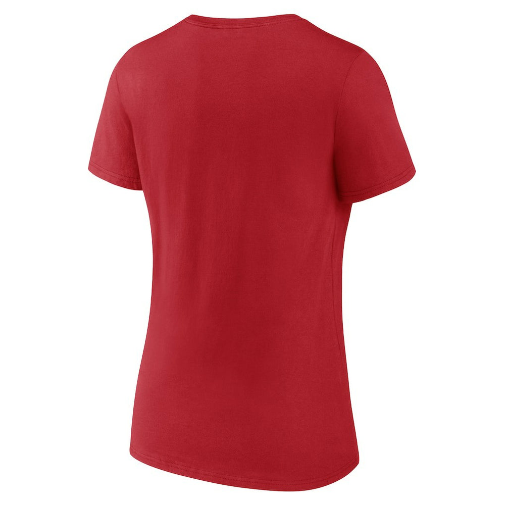 Philadelphia 76ers Women's Huddle V-Neck T-Shirt Red - NBA