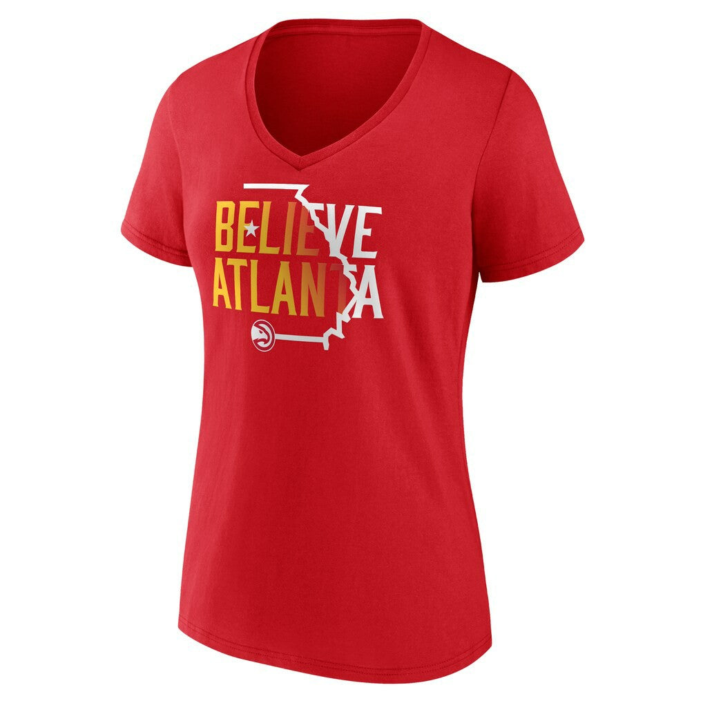 Atlanta Hawks Women's Team Pride V-Neck T-Shirt Red - NBA