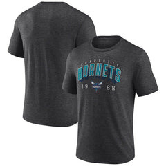 Charlotte Hornets Backboard Tri-Blend T-Shirt Charcoal - NBA