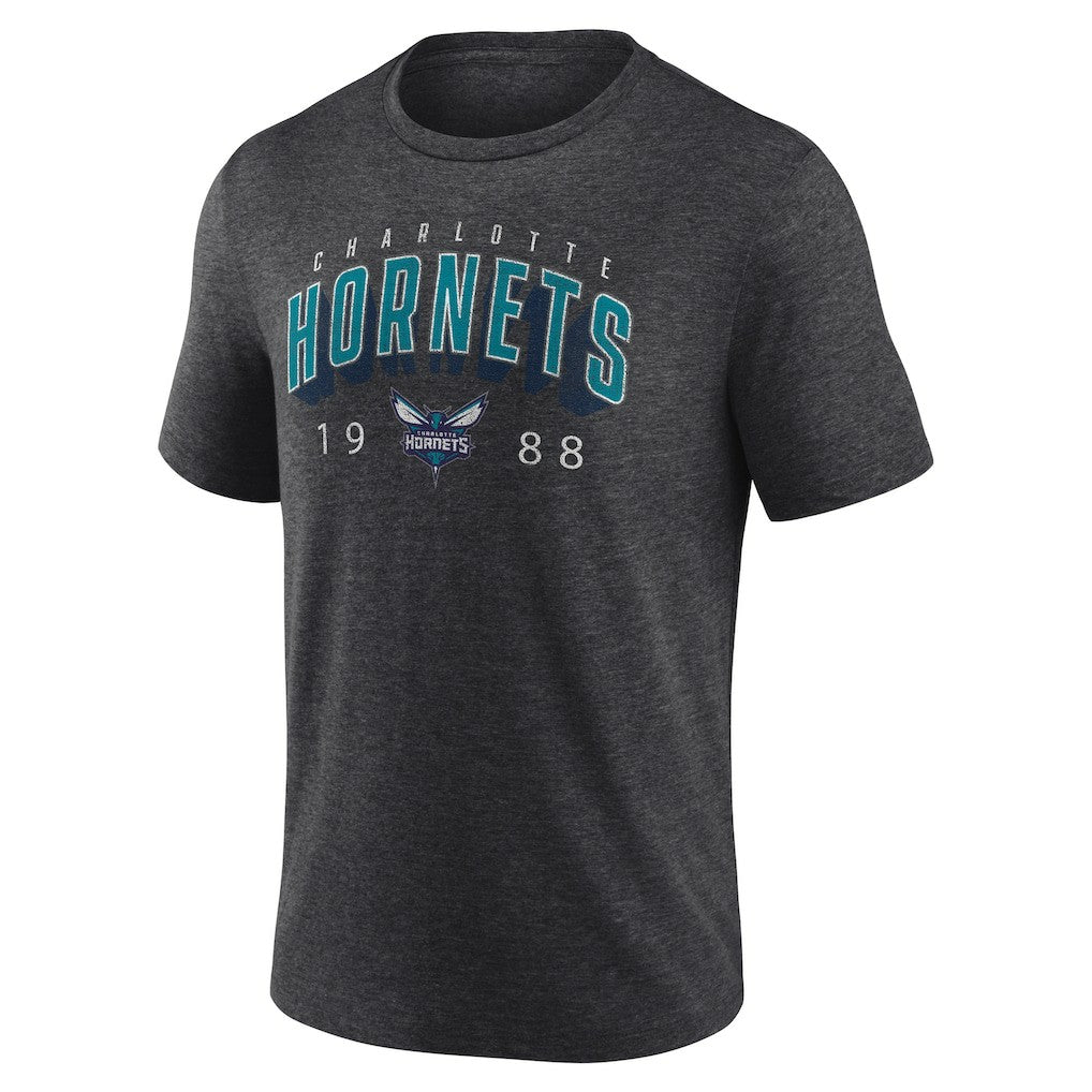 Charlotte Hornets Backboard Tri-Blend T-Shirt Charcoal - NBA