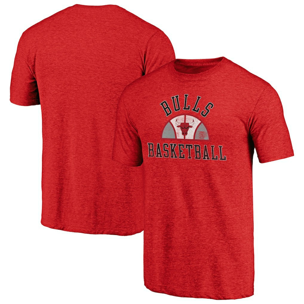 Chicago Bulls Half Classic Tri-Blend T-Shirt Red - NBA