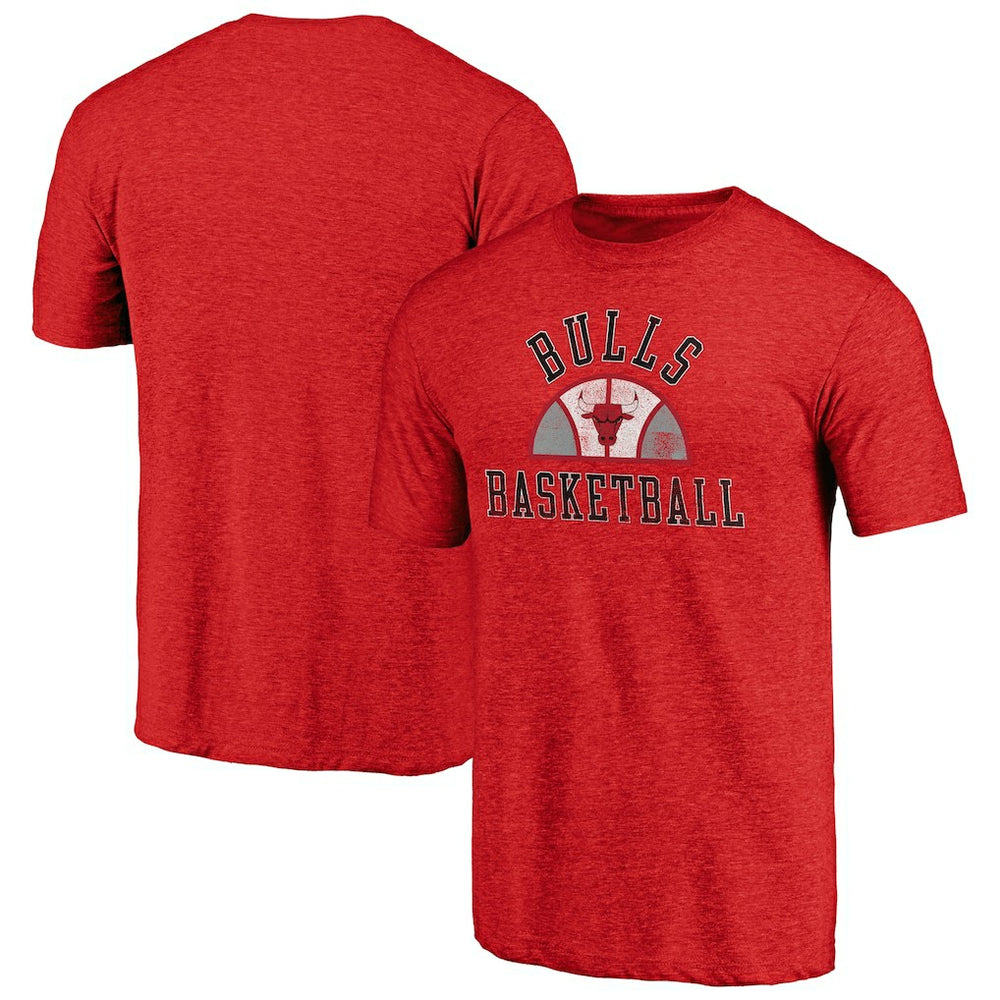 Chicago Bulls Half Classic Tri-Blend T-Shirt Red - NBA