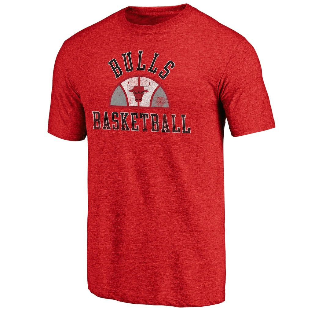 Chicago Bulls Half Classic Tri-Blend T-Shirt Red - NBA