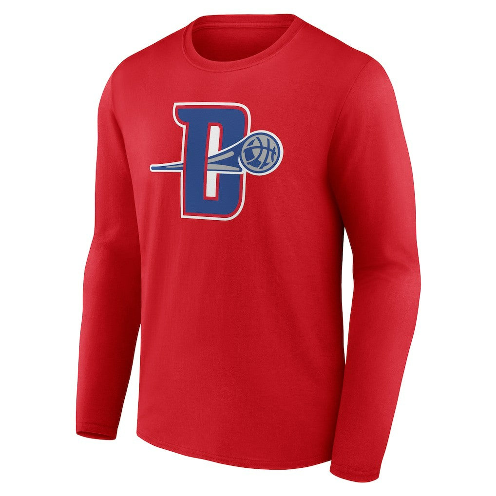 Detroit Pistons Alternate Logo Long Sleeve T-Shirt Red - NBA