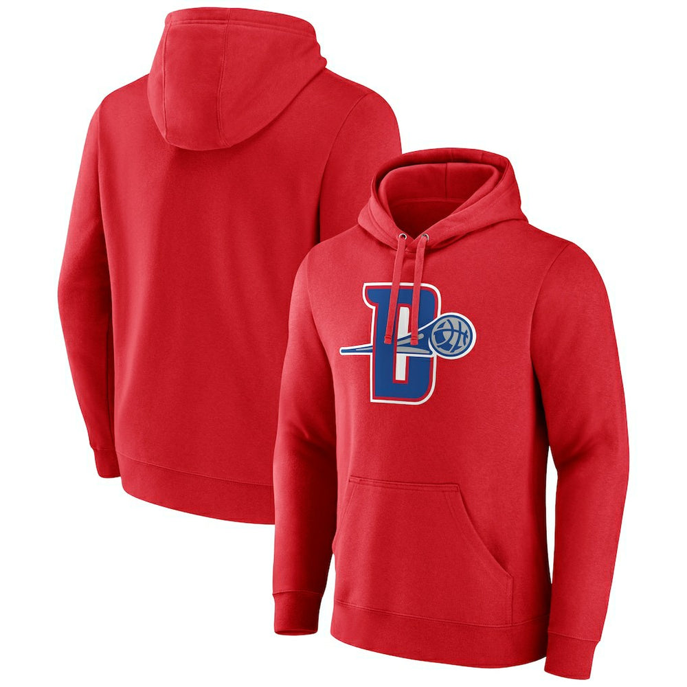 Detroit Pistons Alternate Logo Pullover Hoodie Red - NBA