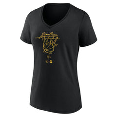 Golden State Warriors Women's Bam Bam V-Neck T-Shirt Black - NBA