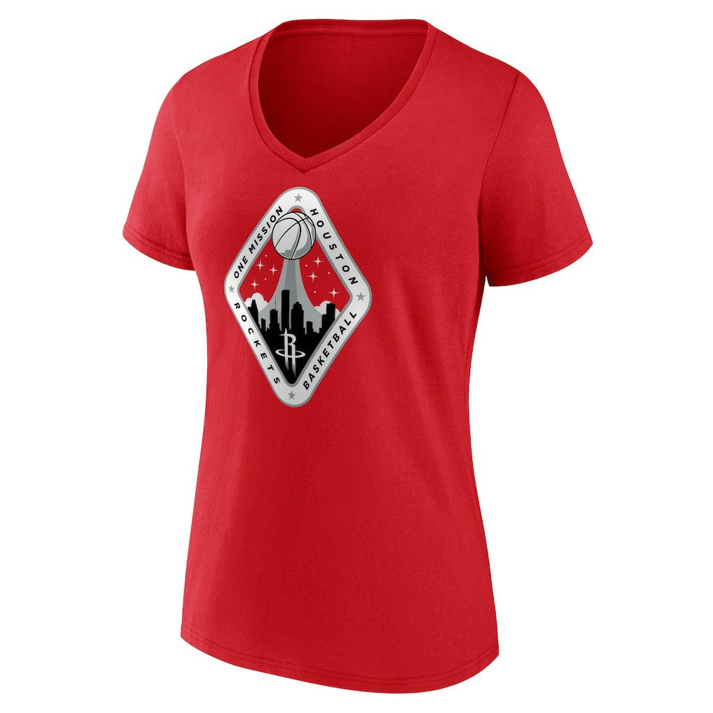 Houston Rockets Women's Team Pride V-Neck T-Shirt Red - NBA