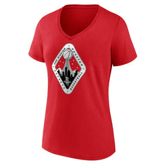 Houston Rockets Women's Team Pride V-Neck T-Shirt Red - NBA