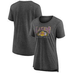 Los Angeles Lakers Women's Selection Tri-Blend T-Shirt Gray - NBA