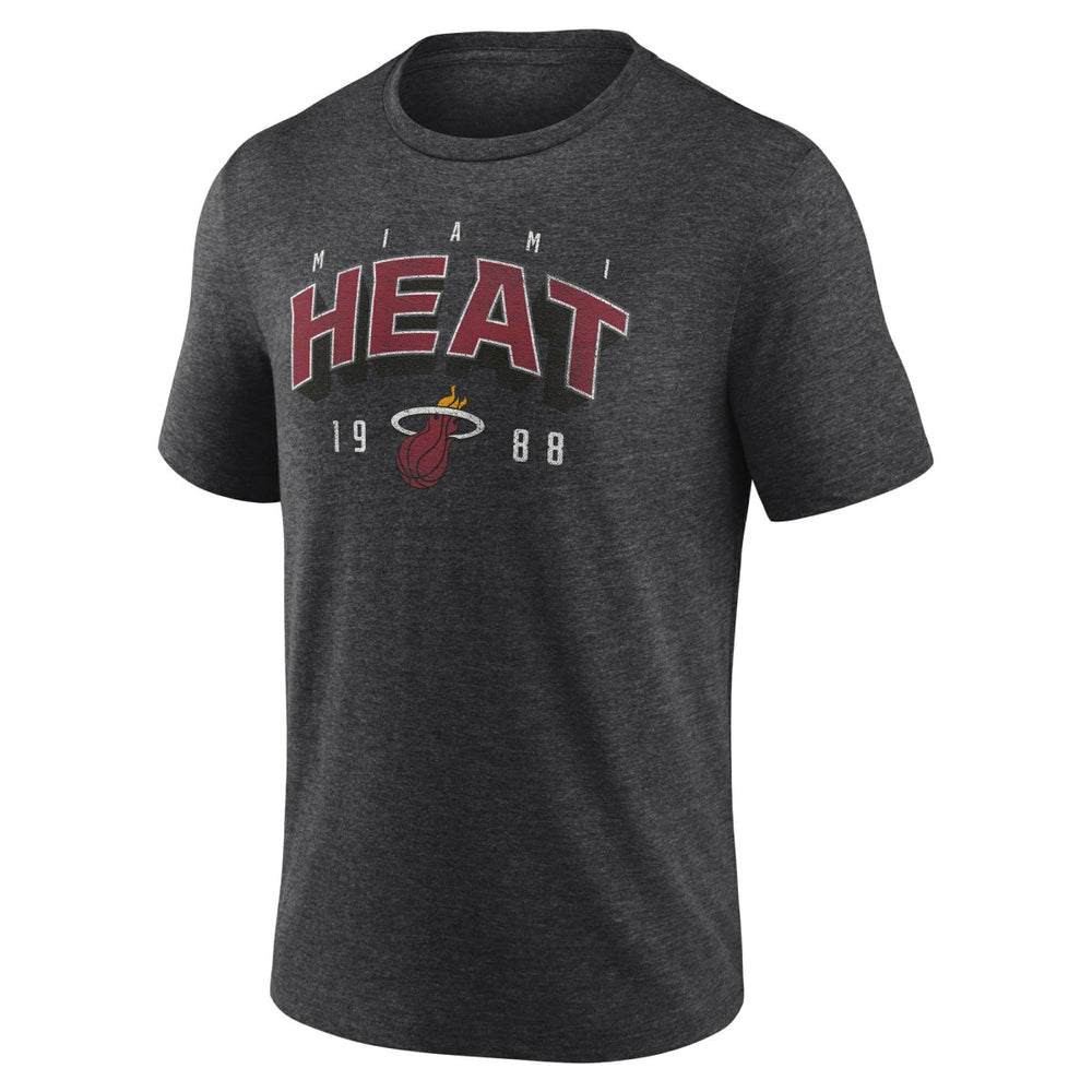 Miami Heat Backboard Tri-Blend T-Shirt Charcoal - NBA