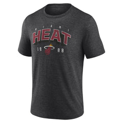 Miami Heat Backboard Tri-Blend T-Shirt Charcoal - NBA