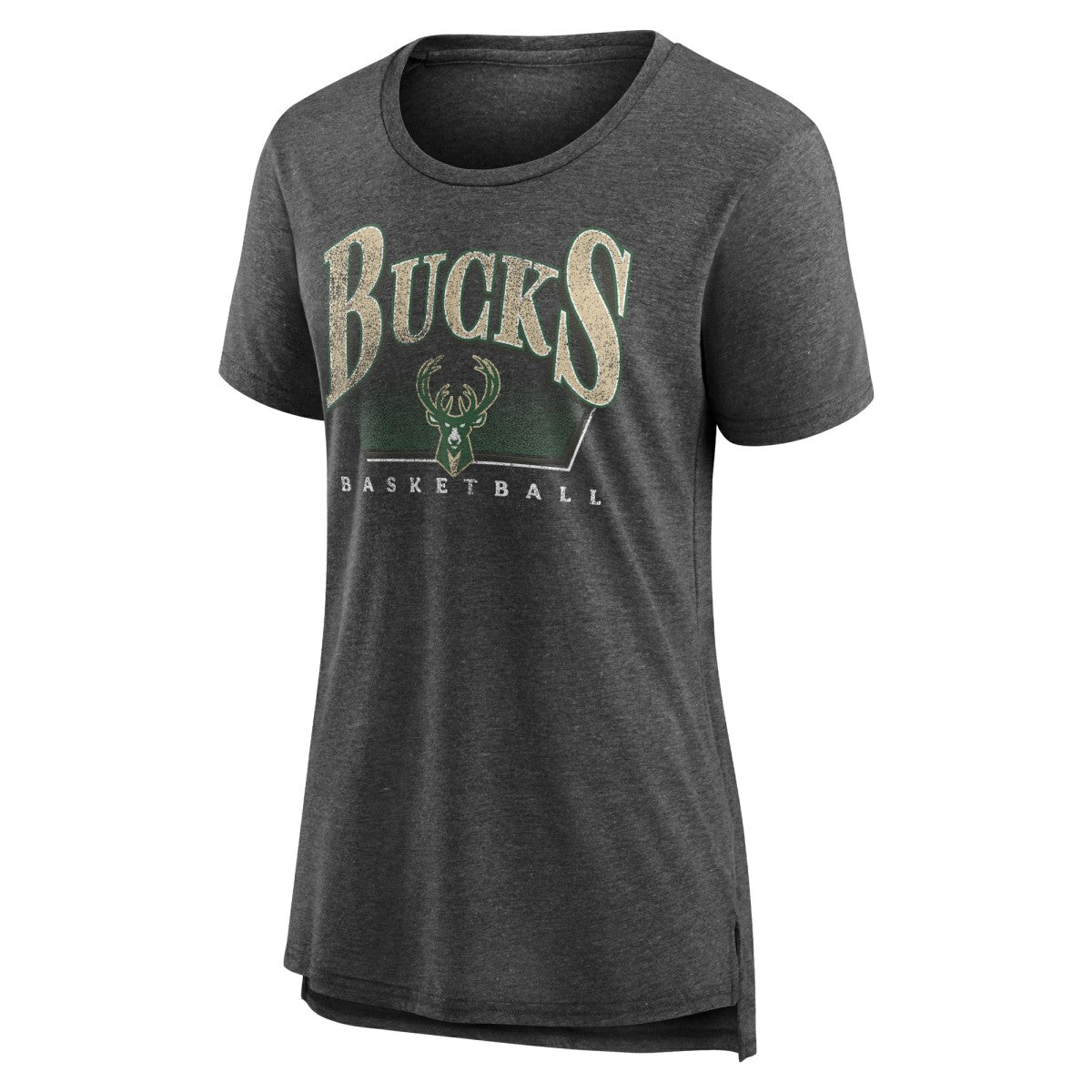 Milwaukee Bucks Women's Selection Tri-Blend T-Shirt Gray - NBA