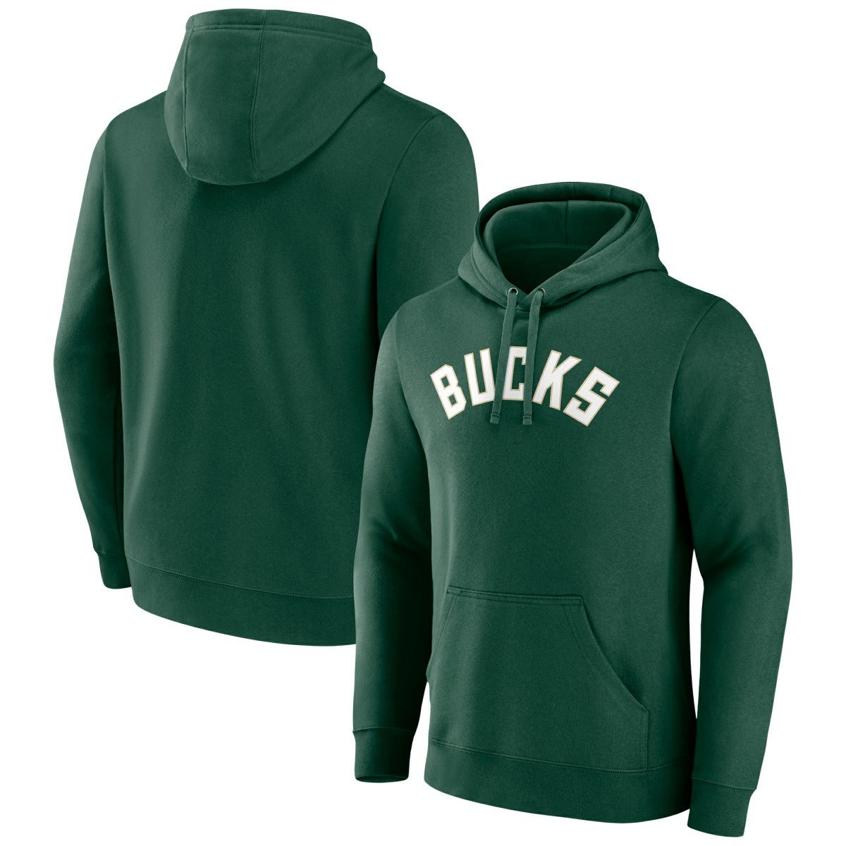 Milwaukee Bucks Wordmark Pullover Hoodie Hunter Green - NBA