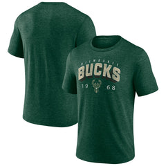 Milwaukee Bucks Backboard Tri-Blend T-Shirt Hunter Green - NBA