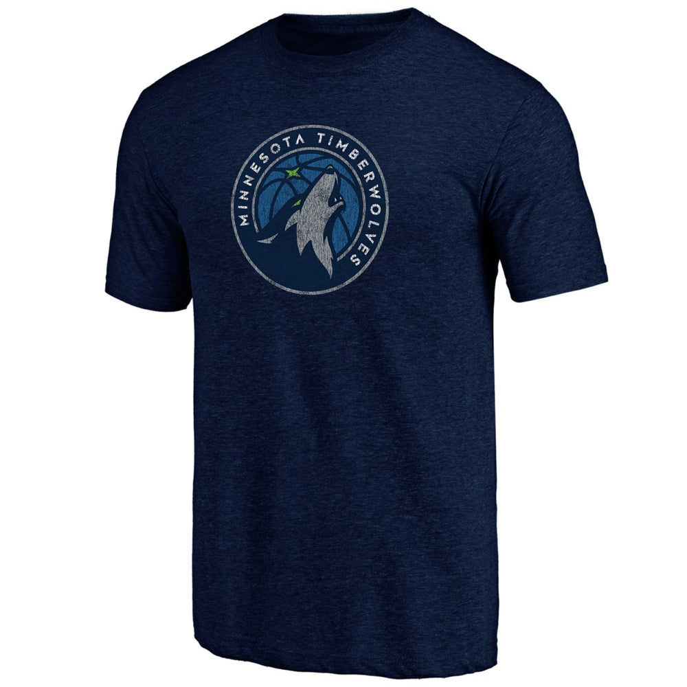 Minnesota Timberwolves Distressed Tri-Blend T-Shirt Navy - NBA