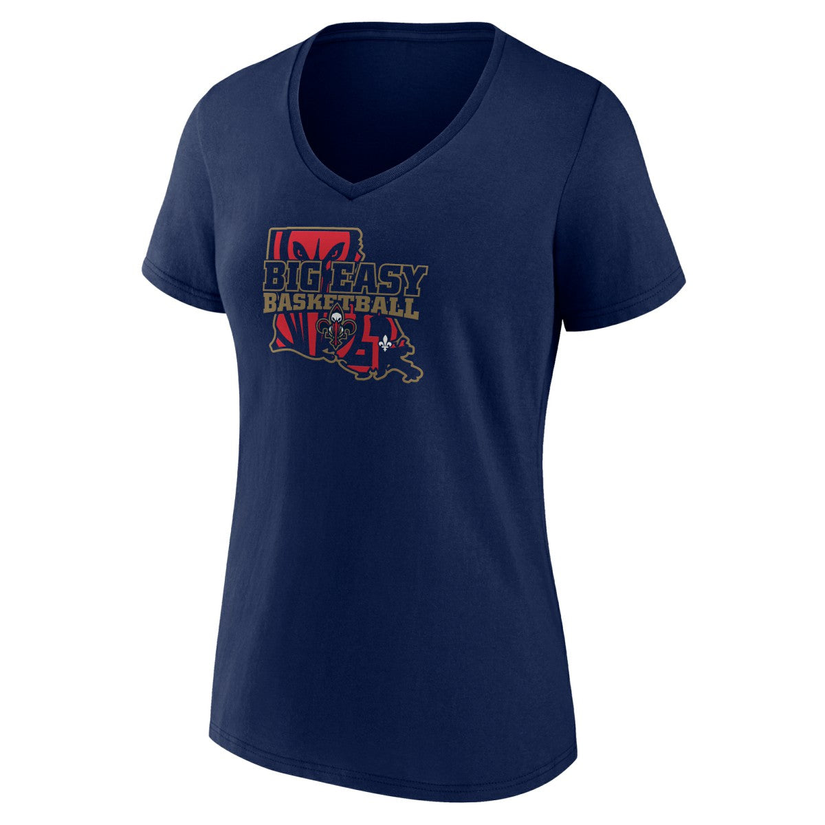 New Orleans Pelicans Women's Core Hometown Launch V-Neck T-Shirt Navy - NBA