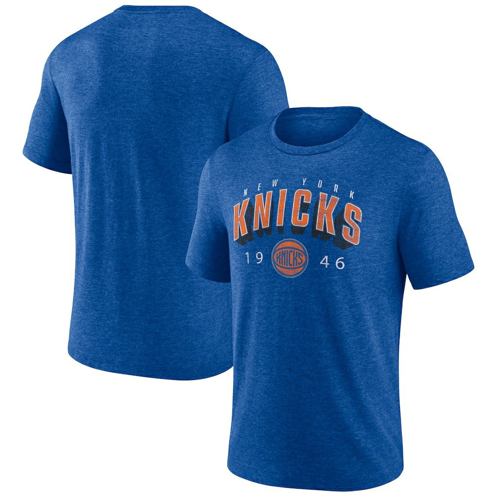 New York Knicks Backboard Tri-Blend T-Shirt Blue - NBA