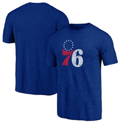 Philadelphia 76ers Distressed Tri-Blend T-Shirt Royal - NBA