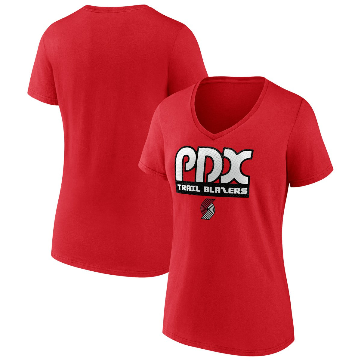 Portland Trail Blazers Women's Team Pride V-Neck T-Shirt Red - NBA
