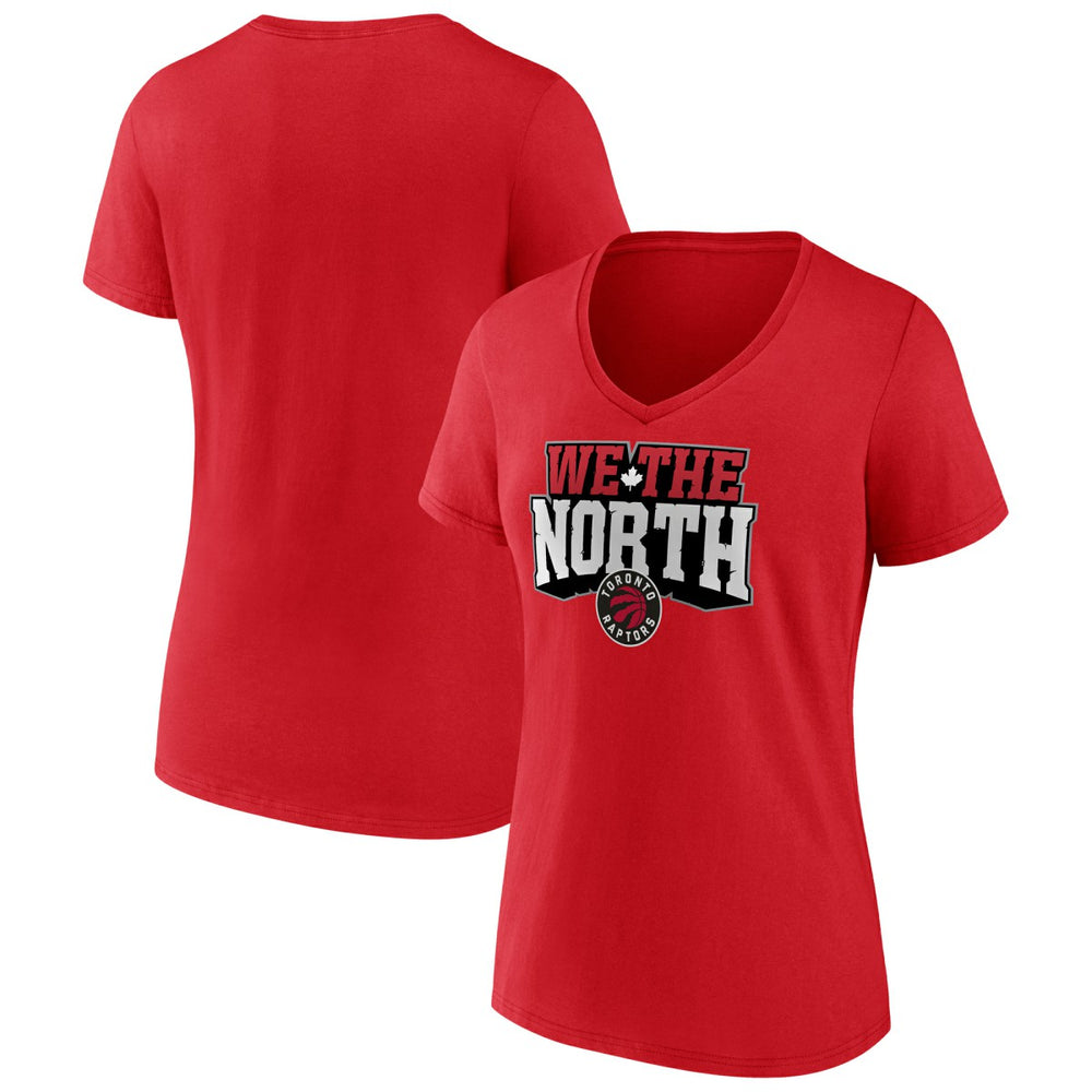 Toronto Raptors Women's Team Pride V-Neck T-Shirt Red - NBA