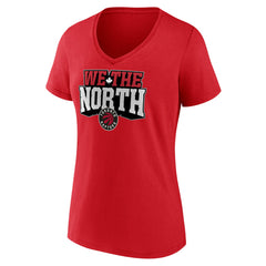 Toronto Raptors Women's Team Pride V-Neck T-Shirt Red - NBA