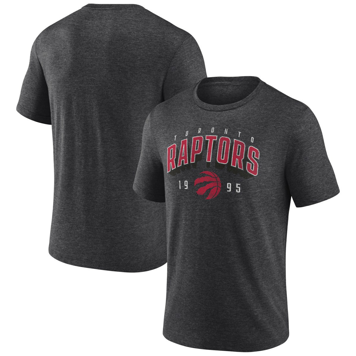 Toronto Raptors Backboard Tri-Blend T-Shirt Charcoal - NBA