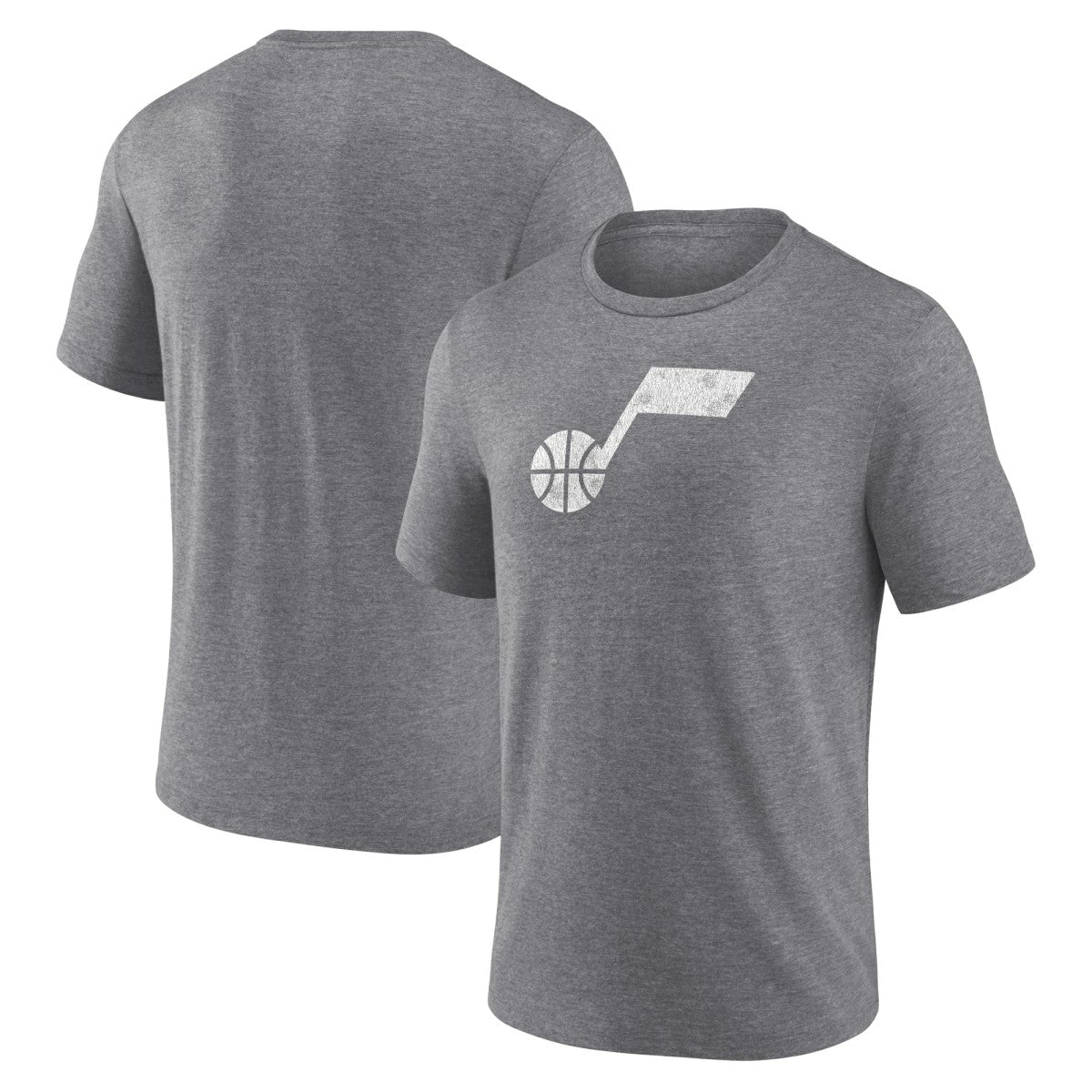 Utah Jazz Distressed Tri-Blend T-Shirt Heather Gray - NBA