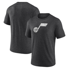 Utah Jazz Distressed Tri-Blend T-Shirt Charcoal - NBA