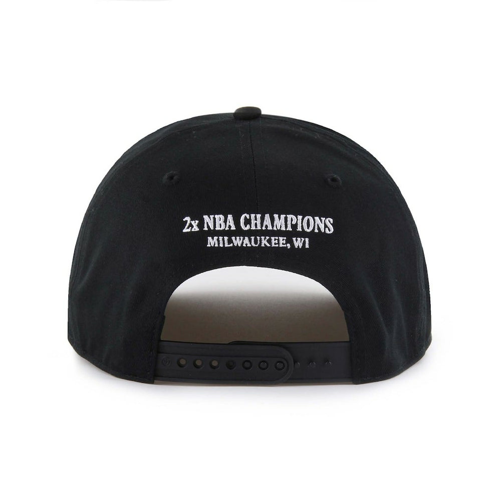 Milwaukee Bucks '47 Every Time Past Champs Hitch Adjustable Hat Black - NBA