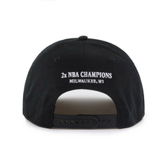 Milwaukee Bucks '47 Every Time Past Champs Hitch Adjustable Hat Black - NBA