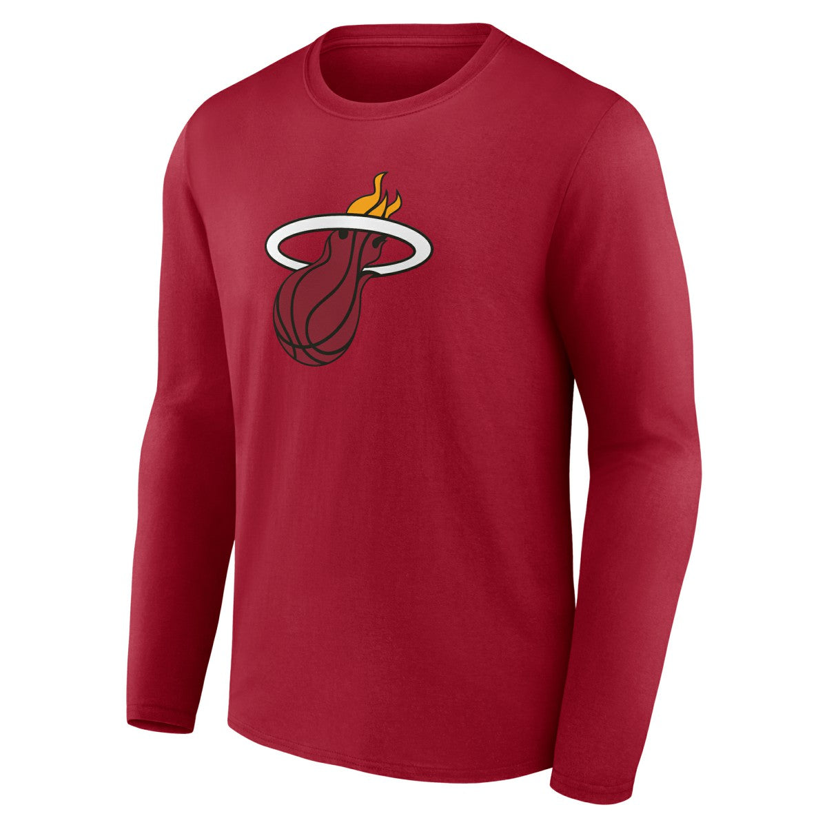 Miami Heat Primary Logo Long Sleeve T-Shirt Red - NBA