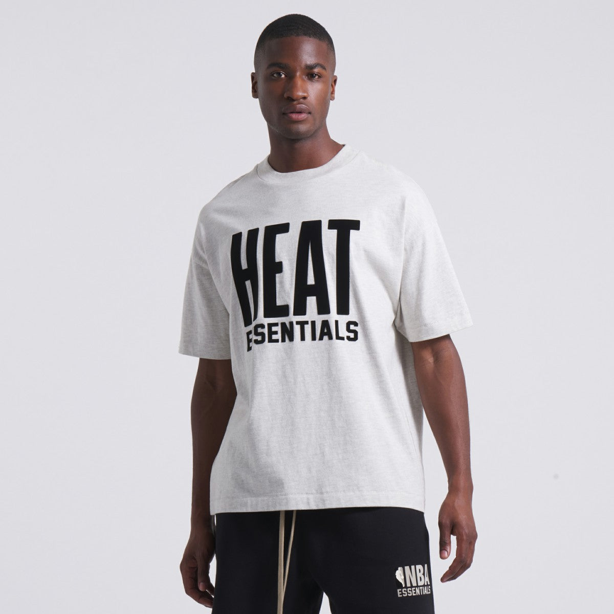 Miami Heat Fear of God Unisex NBA x ESSENTIALS T-Shirt Heather Gray - NBA
