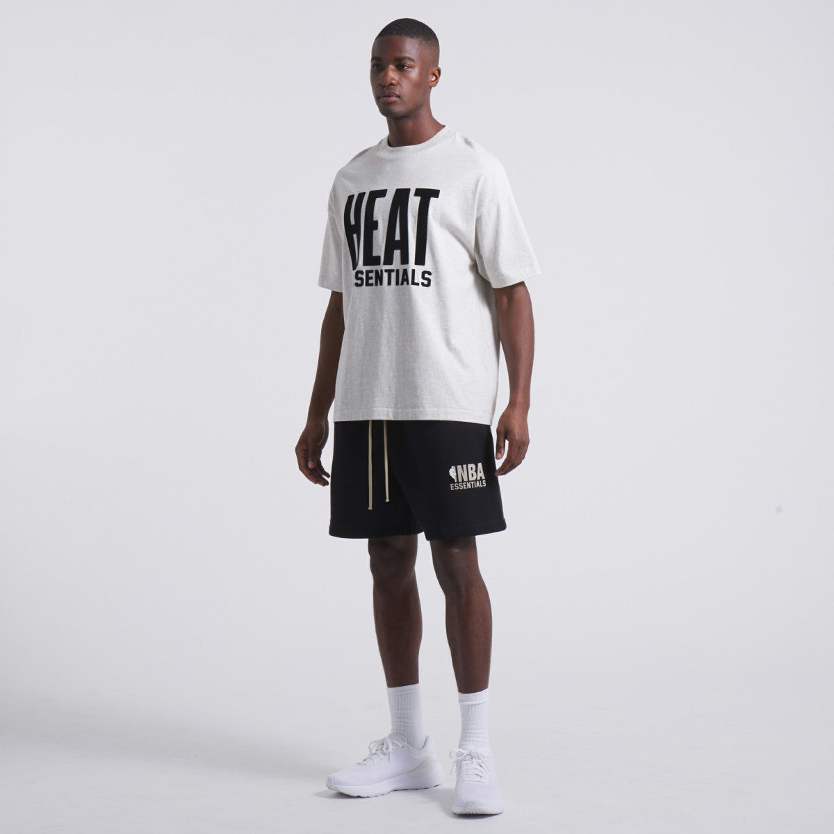 Miami Heat Fear of God Unisex NBA x ESSENTIALS T-Shirt Heather Gray - NBA