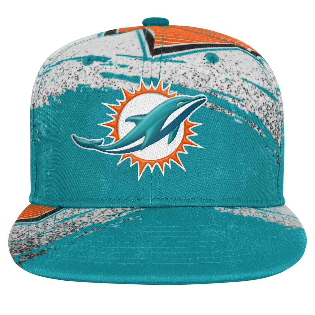 Miami Dolphins Outerstuff Youth Make Noise Adjustable Hat Aqua | NFL
