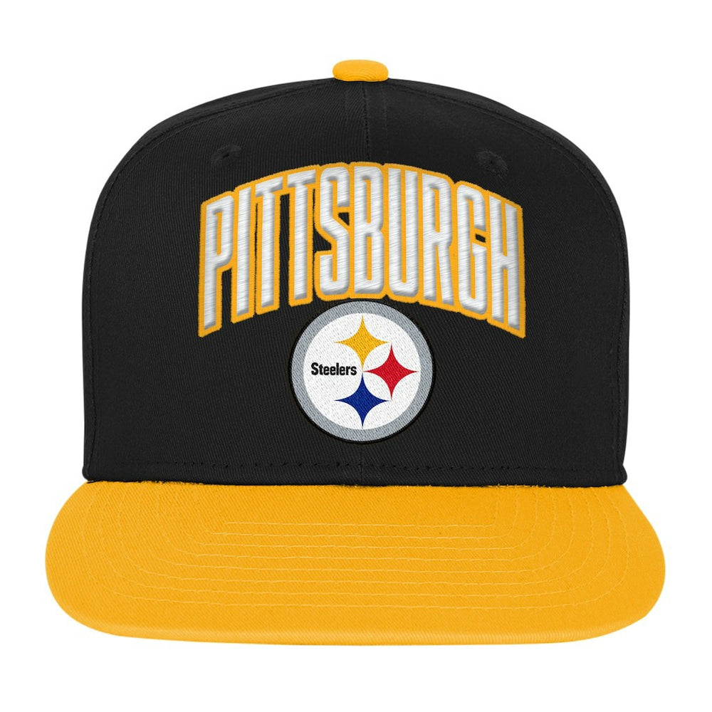 Pittsburgh Steelers Outerstuff Youth Essentials Snapback Hat Black | NFL