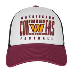 Washington Commanders Youth Essentials Trucker Adjustable Hat White/Burgundy | NFL