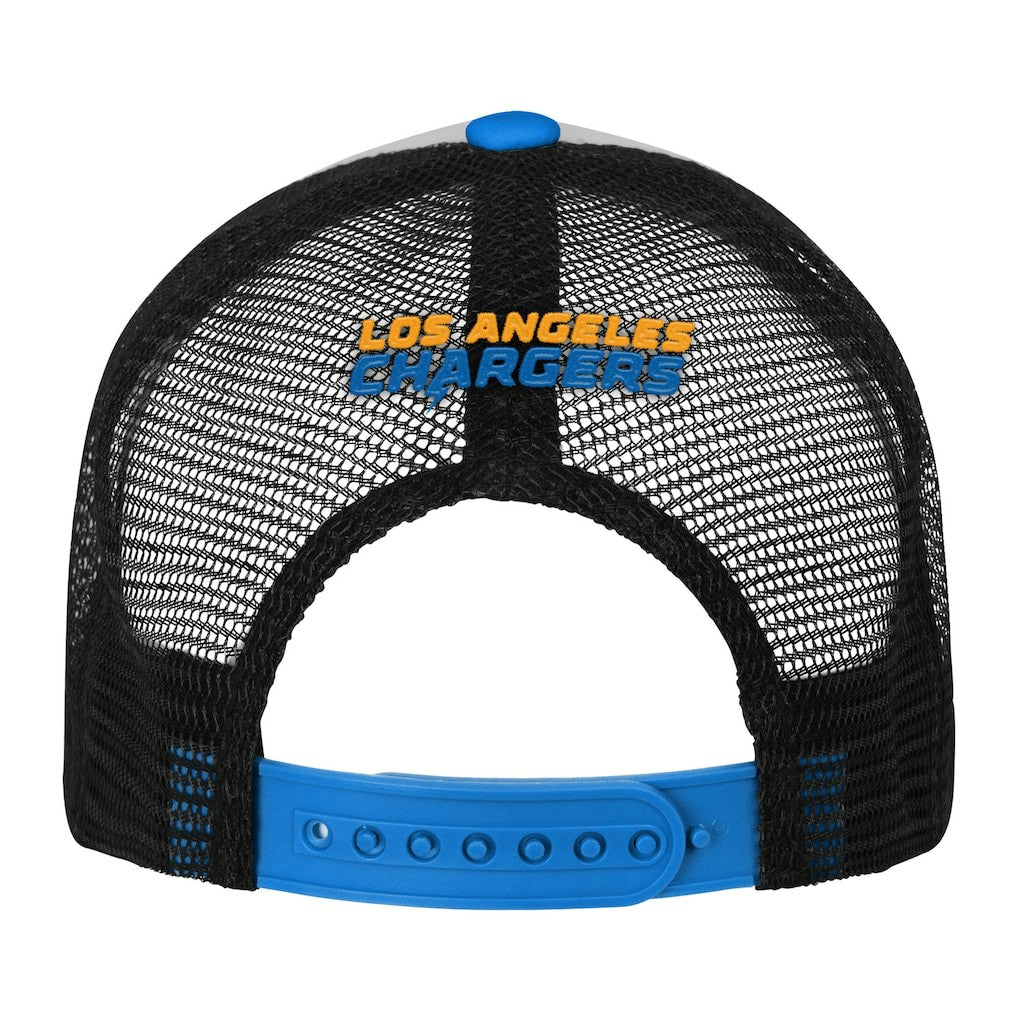 Los Angeles Chargers Youth Essentials Trucker Adjustable Hat White/Powder Blue | NFL
