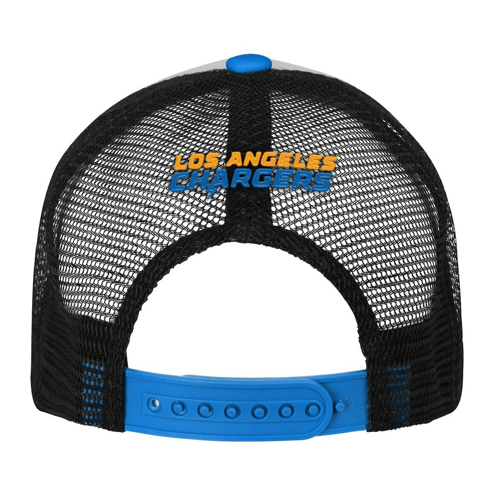 Los Angeles Chargers Youth Essentials Trucker Adjustable Hat White/Powder Blue | NFL