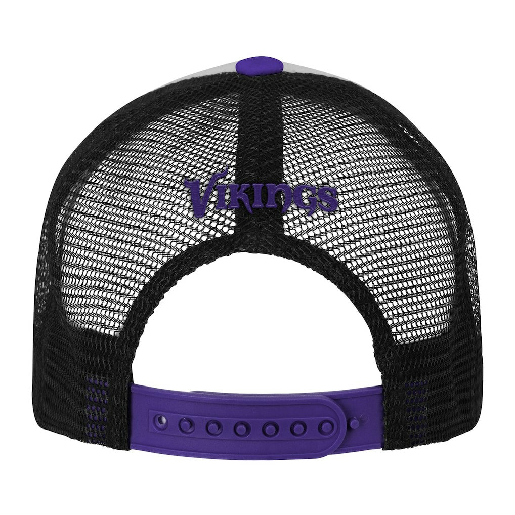 Minnesota Vikings Youth Essentials Trucker Adjustable Hat White/Purple | NFL